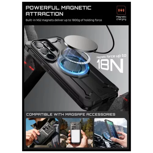 SUPCASE UNICORN BEETLE PRO MAG MAGSAFE 2-SET tok Galaxy S26 Ultra készülékhez fekete