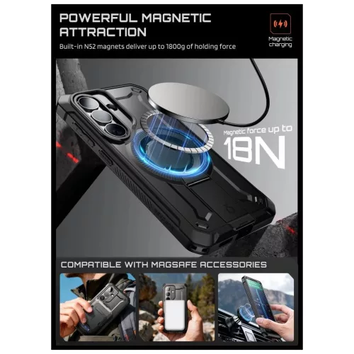 SUPCASE UNICORN BEETLE PRO MAG MAGSAFE 2-SET tok – GALAXY S26+ PLUS készülékhez – fekete