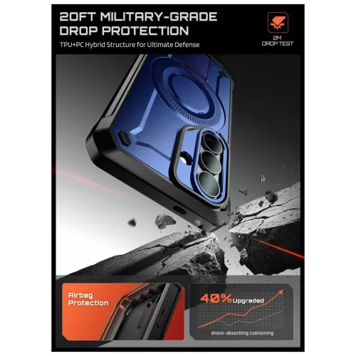 SUPCASE UNICORN BEETLE PRO MAG MAGSAFE tok 2-SET Samsung Galaxy S26 készülékhez kobalt