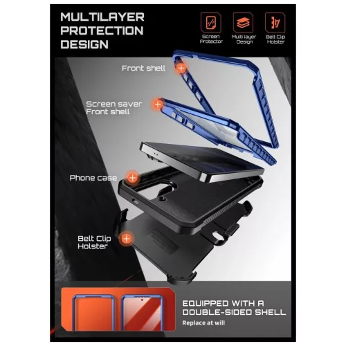SUPCASE UNICORN BEETLE PRO MAG MAGSAFE tok 2-SET Samsung Galaxy S26 készülékhez kobalt