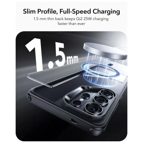 ESR CLASSIC HYBRID MAGSAFE Galaxy S26 készülékhez tok Ultra Clear fekete