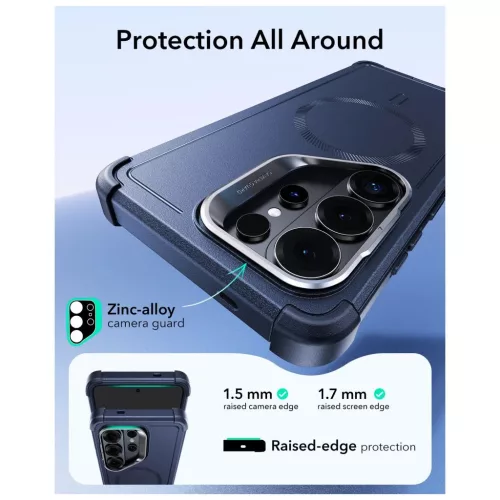 ESR CYBER TOUGH KICKSTAND MAGSAFE tok Samsung Galaxy S26 Ultra készülékhez – kék