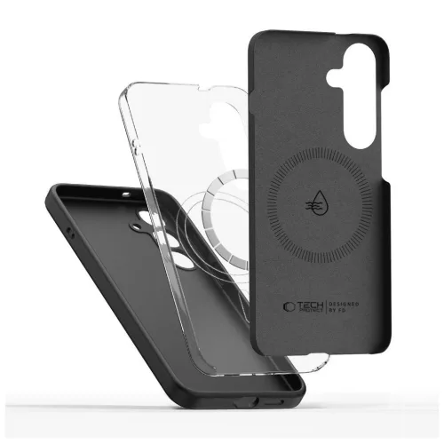 TECH-PROTECT SILICONE MAGSAFE tok Galaxy S26+ Plus készülékhez fekete