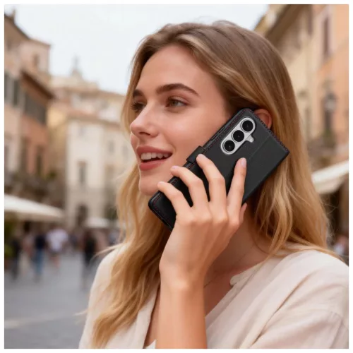 TECH-PROTECT pénztárca tok Galaxy S26 készülékhez fekete-piros