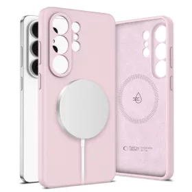   TECH-PROTECT MagSafe szilikontok Galaxy S26 Ultra készülékhez rózsaszín gyöngyház