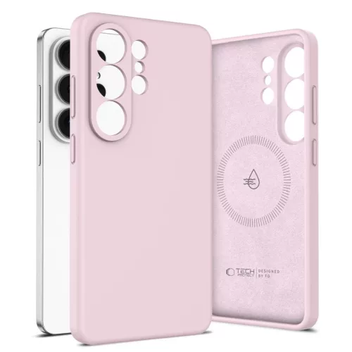 TECH-PROTECT MagSafe szilikontok Galaxy S26 Ultra készülékhez rózsaszín gyöngyház