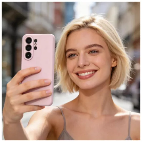 TECH-PROTECT MagSafe szilikontok Galaxy S26 Ultra készülékhez rózsaszín gyöngyház