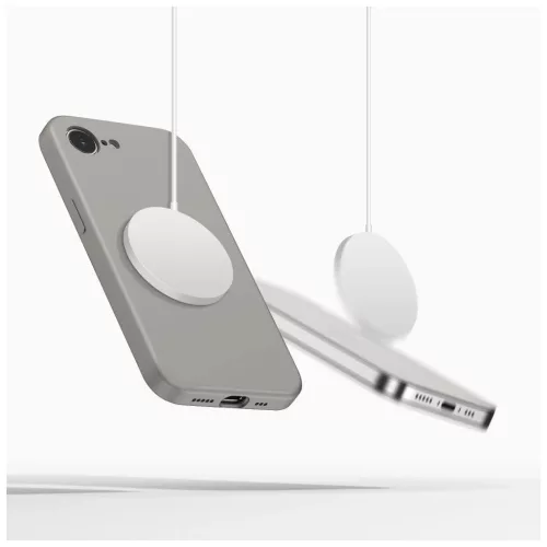 TECH-PROTECT MagSafe szilikon tok iPhone 16E/17E készülékhez kőszürke