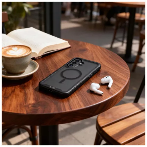 TECH-PROTECT DEFENSE MagSafe tok Samsung Galaxy A57 5G készülékhez matt fekete