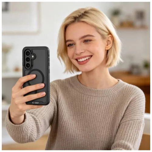 TECH-PROTECT DEFENSE MagSafe tok Samsung Galaxy A57 5G készülékhez matt fekete
