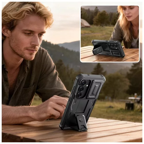 TECH-PROTECT Kevlar Cam+ 2-SET Galaxy S26 készülékhez tok fekete