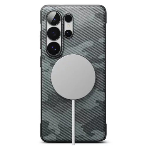 Ringke Onyx mágneses MagSafe tok Samsung Galaxy S26 Ultra készülékhez fekete terepmintás