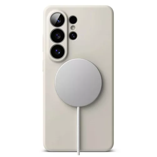 RINGKE szilikon mágneses MagSafe tok Galaxy S26 Ultra készülékhez kőszürke