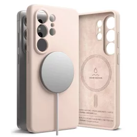   RINGKE Silicone Magnetic MagSafe tok Samsung Galaxy S26 Ultra készülékhez rózsaszín homok