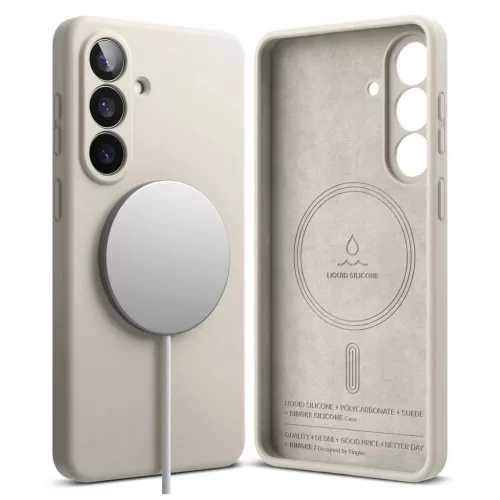 RINGKE Stone szilikon mágneses MagSafe tok Samsung Galaxy S26+ készülékhez