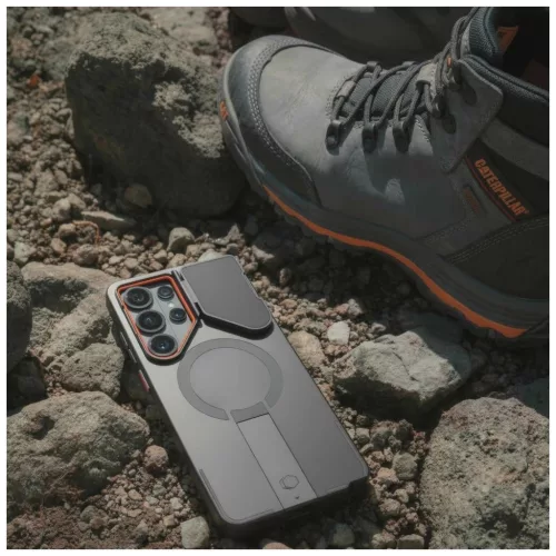TECH-PROTECT Kevlar Aura MagSafe tok Samsung Galaxy S26 Ultra készülékhez fekete/narancs