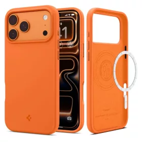   SPIGEN Silicone Fit Mag MagSafe tok iPhone 17 Pro Max készülékhez kozmikus narancs