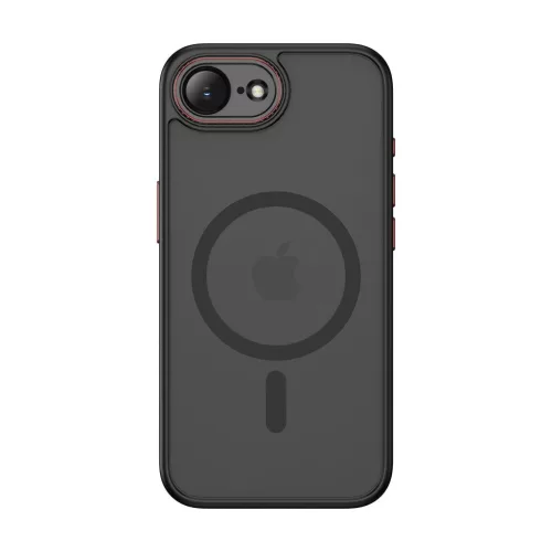 TECH-PROTECT MAGCAM MagSafe tok iPhone 16E/17E készülékhez fekete-piros