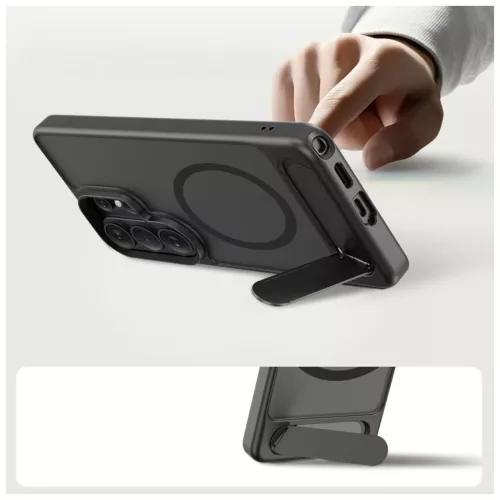 TECH-PROTECT MagRack MagSafe autós telefontartó Samsung Galaxy S26 Ultra készülékhez matt fekete