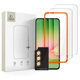   Tech-Protect Easy Set+ edzett üvegfólia 3 darabos csomag Samsung Galaxy A37 5G készülékhez átlátszó