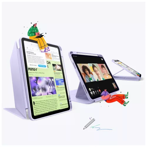 ESR Flip Hybrid tok iPad Air 10,9" (4/5 2020–2022) és 11" (6/7 2024–2025) készülékhez, lila