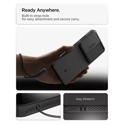 Spigen Optik Armor tok Samsung Galaxy S26 Ultra készülékhez fekete