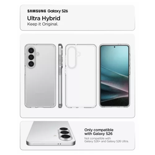 SPIGEN ULTRA HYBRID tok Samsung Galaxy S26 készülékhez átlátszó