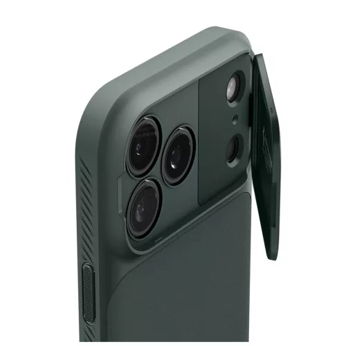 SPIGEN Optik Armor Mag MagSafe tok iPhone 17 Pro Max készülékhez, mélyzöld