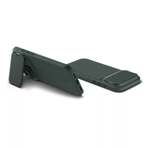 SPIGEN Optik Armor Mag MagSafe tok iPhone 17 Pro Max készülékhez, mélyzöld