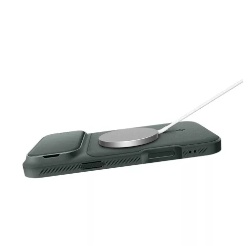 SPIGEN Optik Armor Mag MagSafe tok iPhone 17 Pro Max készülékhez, mélyzöld