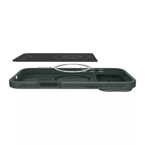 SPIGEN OPTIK ARMOR MAG MagSafe tok iPhone 17 Pro készülékhez mélyzöld