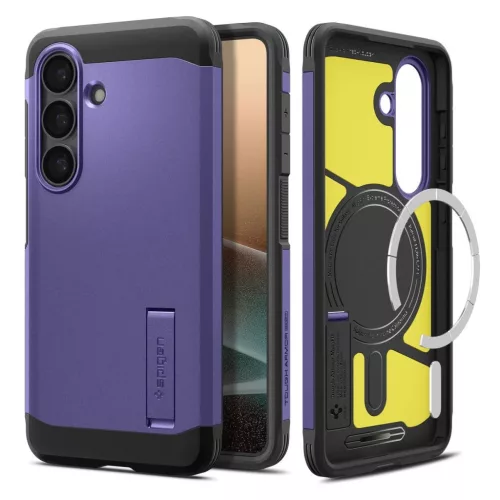 SPIGEN Tough Armor MAG MagSafe tok Samsung Galaxy S26 készülékhez hamu ibolya