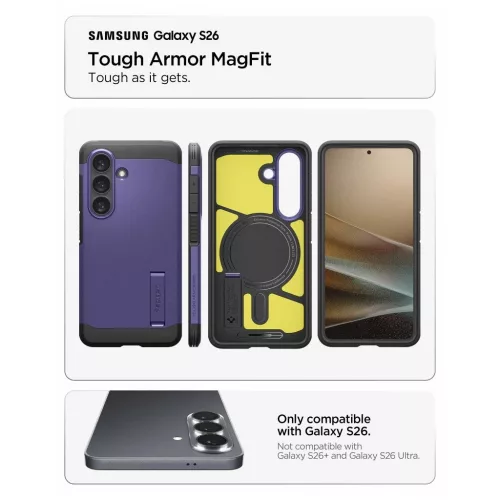 SPIGEN Tough Armor MAG MagSafe tok Samsung Galaxy S26 készülékhez hamu ibolya