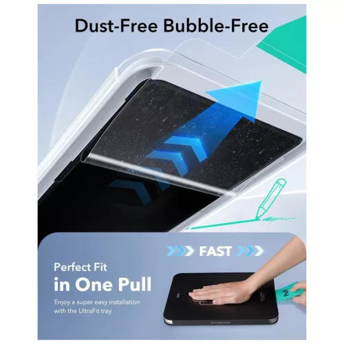 ESR Paper Feel kijelzővédő iPad Air 10,9” (4. és 5. generáció, 2020–2022) és 11” (6., 7. és 8. generáció, 2024–2026) készülékhez átlátszó