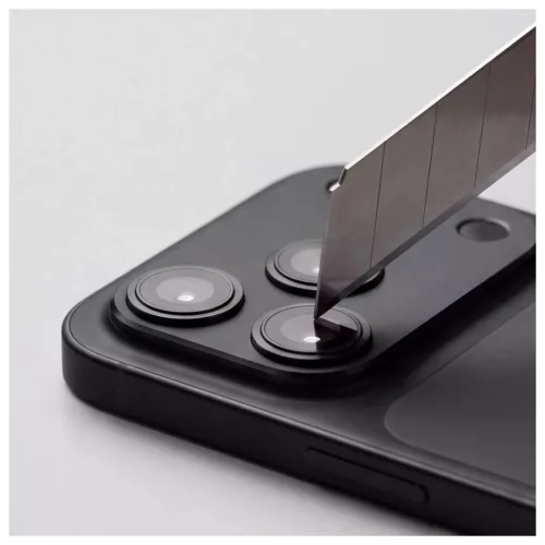 Tech-Protect Camalloy Fit+ iPhone 18 Pro Max készülékhez kameravédő, fekete