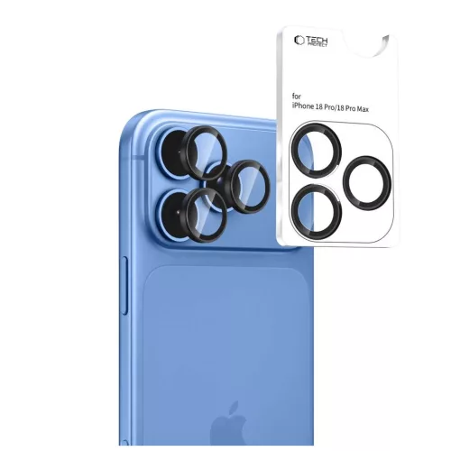 Tech-Protect CamRing Fit+ kameravédő iPhone 18 Pro/Max készülékhez fekete
