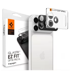   Spigen Optik Pro XL GLAS.TR EZ FIT kameravédő üveg iPhone 18 Pro készülékhez sötétszürke