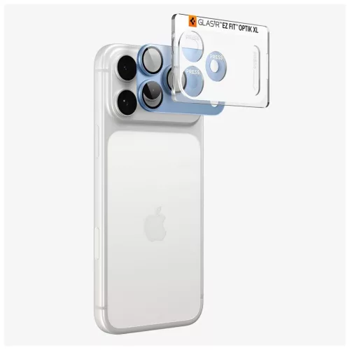 Spigen Optik Pro XL Glas.TR EZ Fit kameravédő iPhone 18 Pro készülékhez világoskék