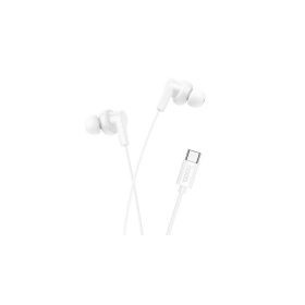   Hoco M114 fülhallgató SZTEREO (Type-C, mikrofon, hangerőszabályzó, felvevő gomb) FEHÉR (M114_W)