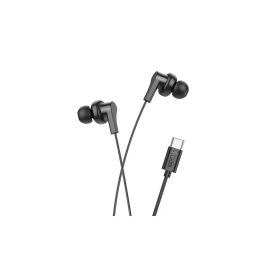   Hoco M114 fülhallgató SZTEREO (Type-C, mikrofon, hangerőszabályzó, felvevő gomb) FEKETE (M111_B)