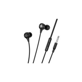   Hoco M116 fülhallgató SZTEREO (3.5mm jack, mikrofon, felvevő gomb) FEKETE (M116_BLACK)