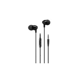   Usams EP-47 fülhallgató SZTEREO (3.5mm jack, mikrofon, felvevő gomb, hangerőszabályzó, 120cm) FEKETE (HSEP4701)
