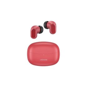   Usams BH bluetooth fülhallgató SZTEREO (v5.1, TWS, zajszűrő + töltőtok) PIROS (BHUBH03)