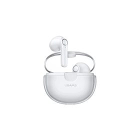   Usams BU01 bluetooth fülhallgató SZTEREO (v5.1, TWS, mikrofon, zajszűrő + töltőtok) FEHÉR (BHUBU01)