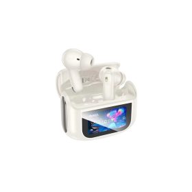   Hoco EQ21 bluetooth fülhallgató SZTEREO (v5.4, TWS, mikrofon, aktív zajszűrő, érintőkijelző + töltőtok) FEHÉR (EQ21_W)
