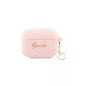   Guess Silicone Charm Heart Apple AirPods Pro 2 tok , rózsaszín (GUAP2LSCHSP)