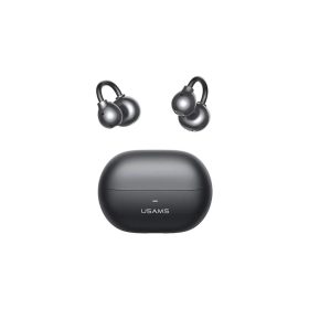   Usams ECHO R02 bluetooth fülhallgató SZTEREO (v5.3, TWS, zajszűrő, fülre akasztható + töltőtok) FEKETE (BHR0201)