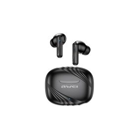   Awei bluetooth fülhallgató SZTEREO (v5.4, TWS, aktív zajszűrő, mikrofon + töltőtok) FEKETE (TA6)