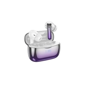   Hoco EQ16 bluetooth fülhallgató SZTEREO (v5.3, TWS, mikrofon, LED kijelző, aktív zajszűrő + töltőtok) FEKETE/LILA (EQ16_P)