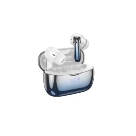   Hoco EQ16 bluetooth fülhallgató SZTEREO (v5.3, TWS, mikrofon, LED kijelző, aktív zajszűrő + töltőtok) FEKETE/SÖTÉTKÉK (EQ16_BL)